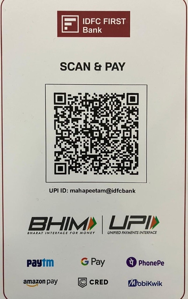 Scan & Pay — UPI QR code for donations